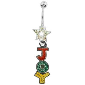 NEW Joy Christmas Themed Belly Button Ring